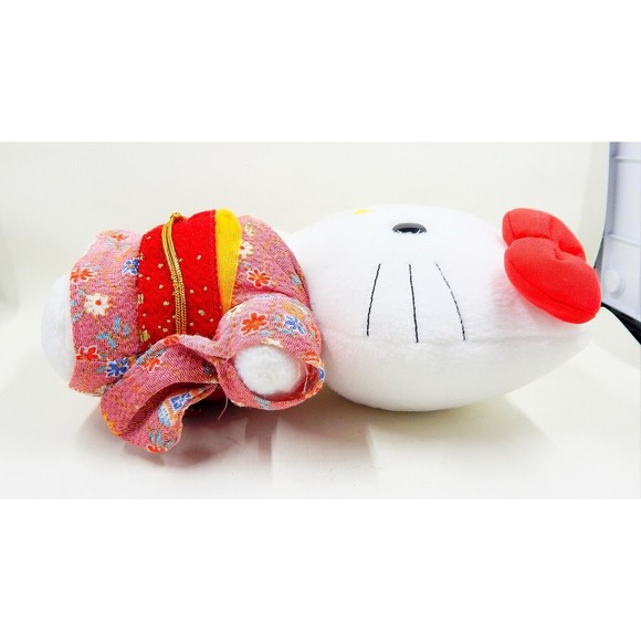 Hello Kitty Plush Sanrio Stuffed Animal Pink Kimono Geisha 8 Inch - Picture 4 of 7